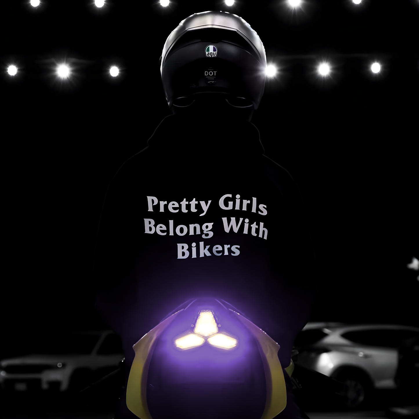 BLVNKS "Pretty Girls Belong With Bikers" Hoodie